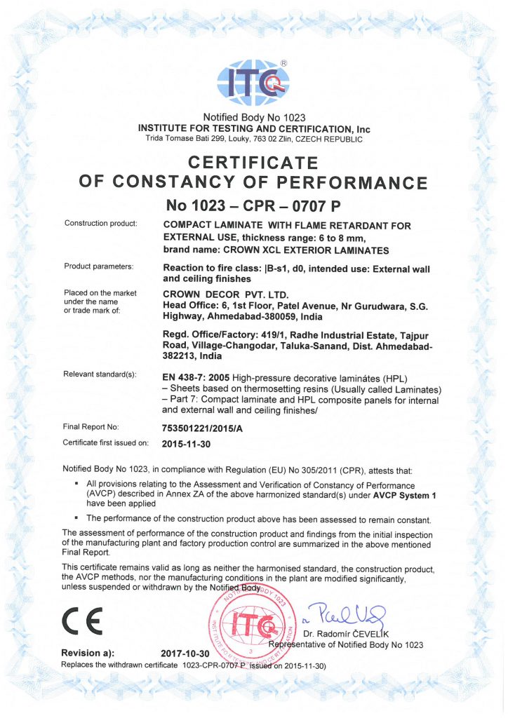 Международный сертификат ITC CE CERTIFICATE